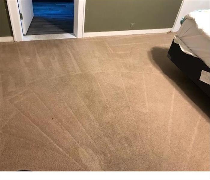 clean bedroom carpeting