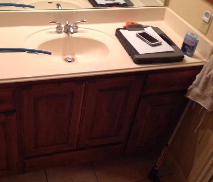 Leaky sink in master bathroom